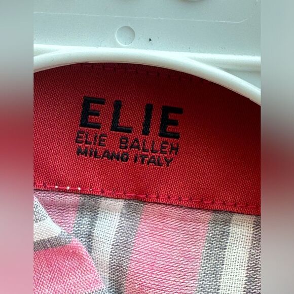 NWat Elie Baleh cotton striped button down top shirt for boys slim fit sz7 - Picture 4 of 5